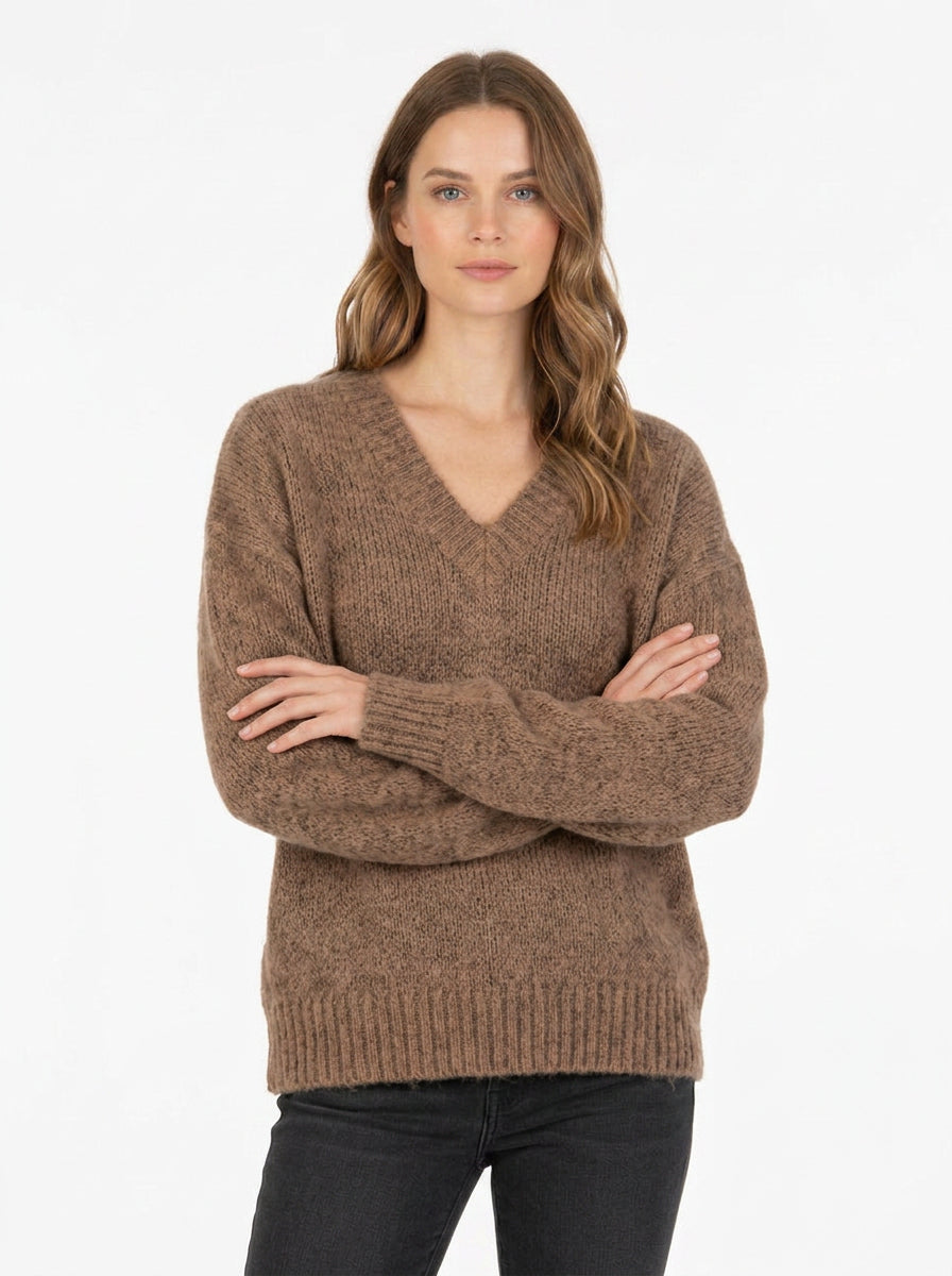 Emma | Soft Deep-V Knit Sweater