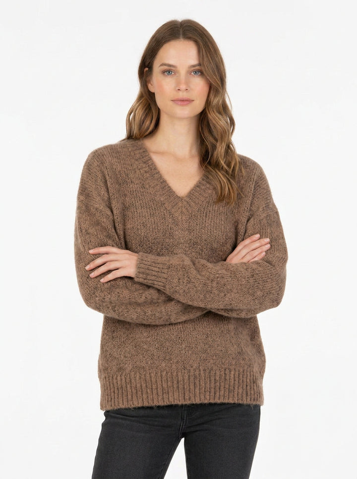 Emma | Soft Deep-V Knit Sweater