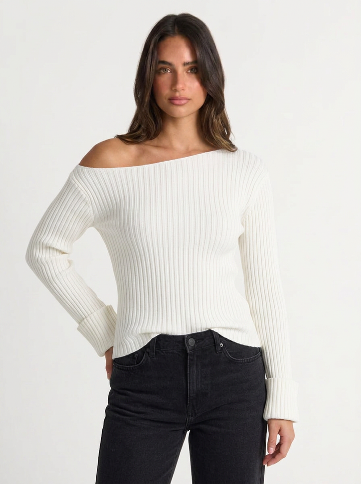 Ericka | Women's Off Shoulder Knit Jumper
