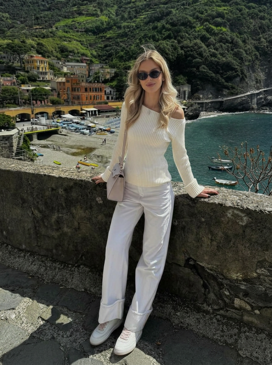 Ericka | Women's Off Shoulder Knit Jumper