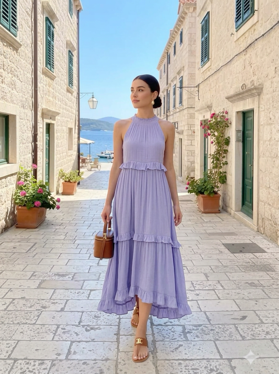Evie | Tiered Ruffle Maxi Dress