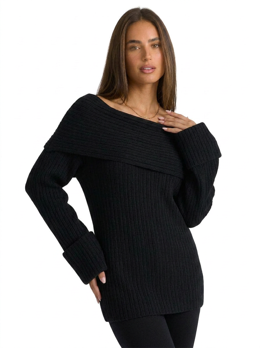 Evie | Women's Off Shoulder Jumper Oversized