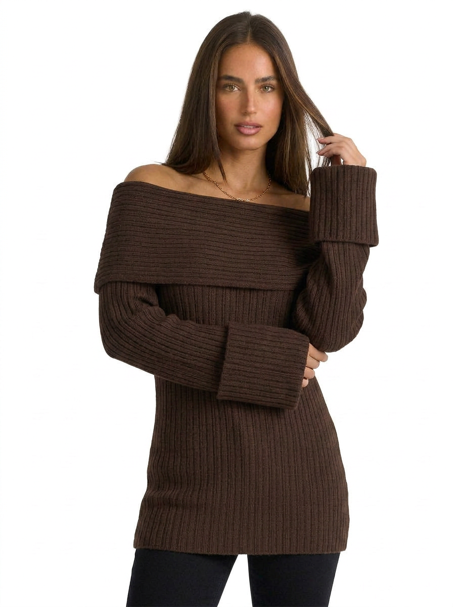 Evie | Women's Off Shoulder Jumper Oversized