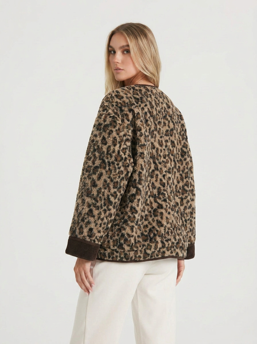 Fabienne | Women's Fleece Jacket Leopard 2