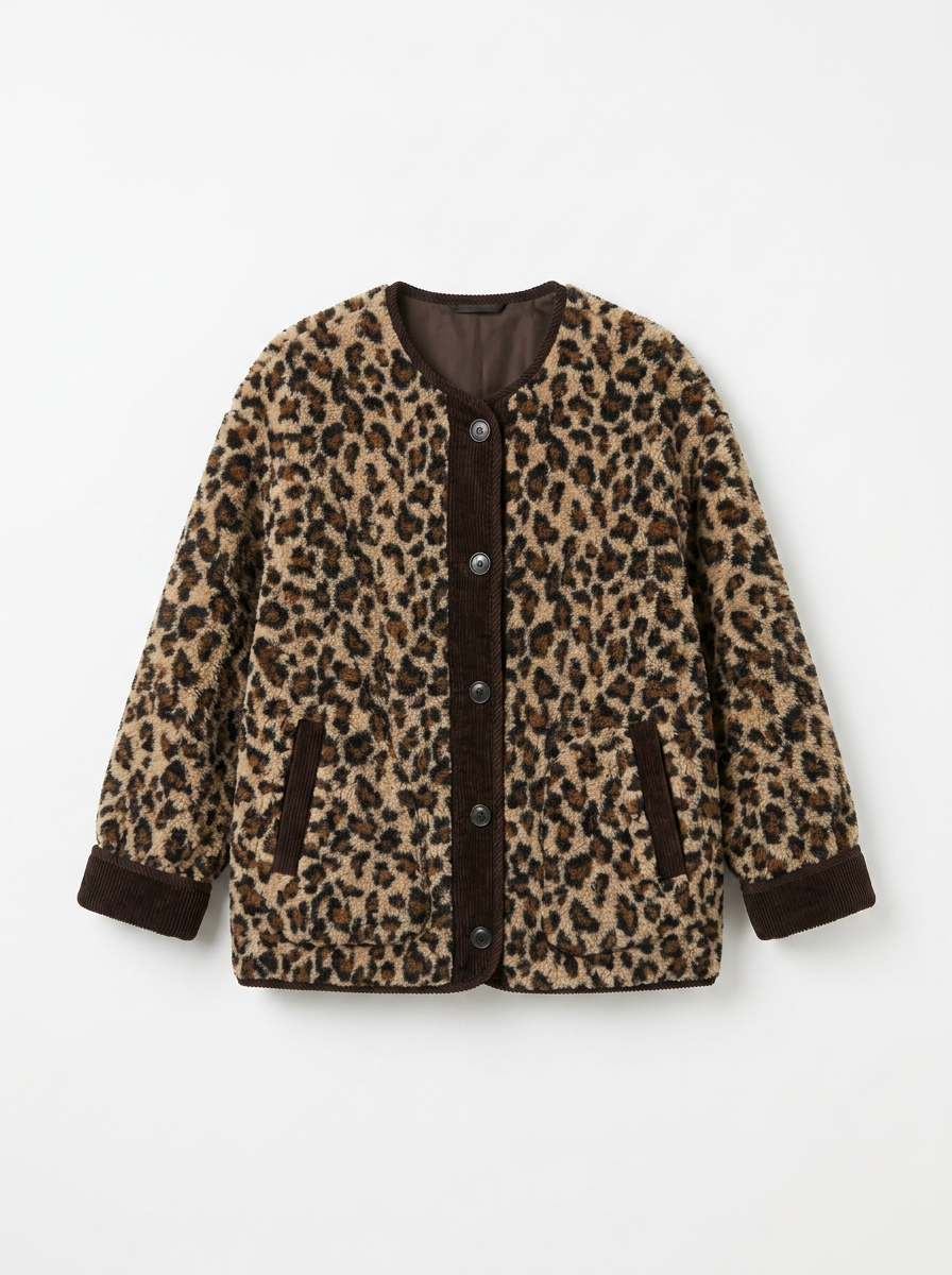 Fabienne | Women's Fleece Jacket Leopard 4