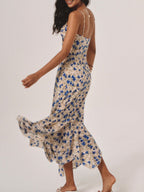 Floral Knotted Hem Maxi Dress | Aria