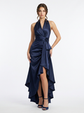 Florence | Halter Neck Wrap Maxi Dress