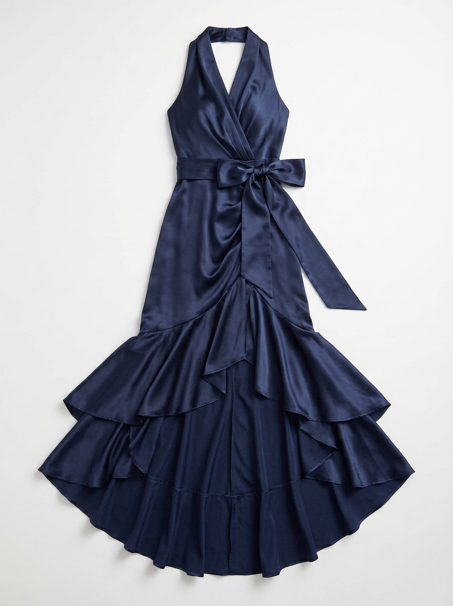 Florence | Halter Neck Wrap Maxi Dress