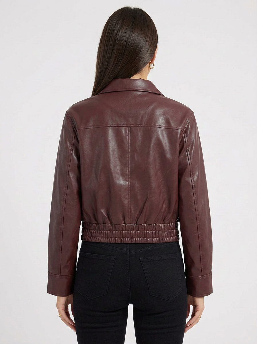 Frankie | Women's Leather Bomber Jacket