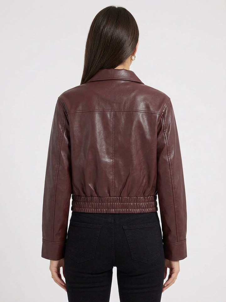 Frankie | Women's Leather Bomber Jacket