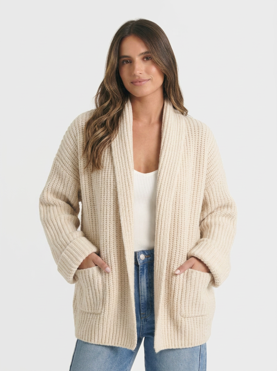 Frankie | Women's Wool Oversized Chunky Knit Cardigan