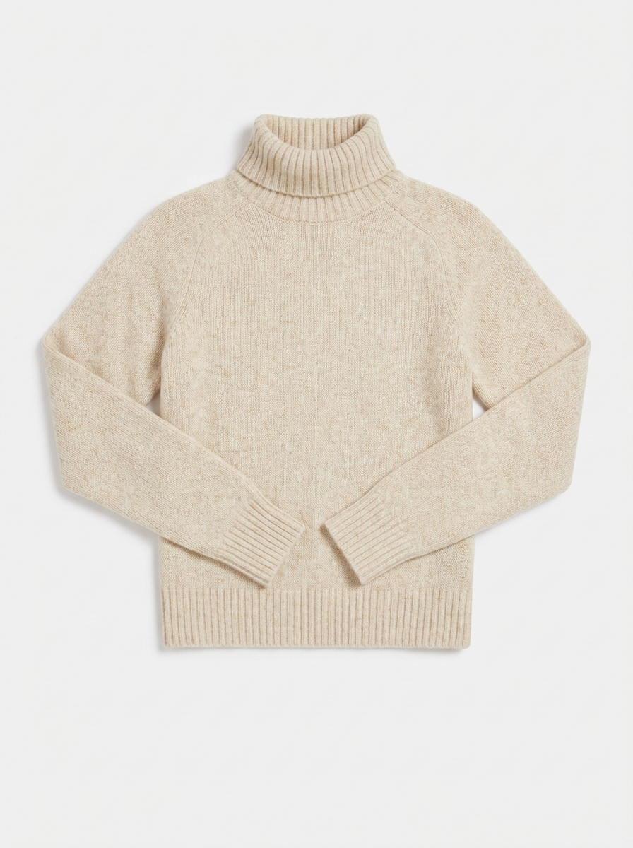 Geia | Women's Turtleneck Sweater Ribbed Knit