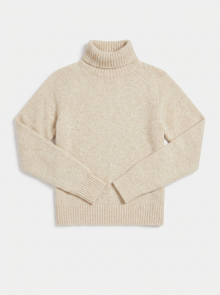 Geia | Women's Turtleneck Sweater Ribbed Knit
