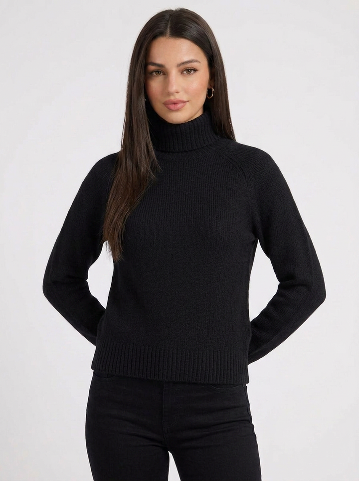 Geia | Women's Turtleneck Sweater Ribbed Knit