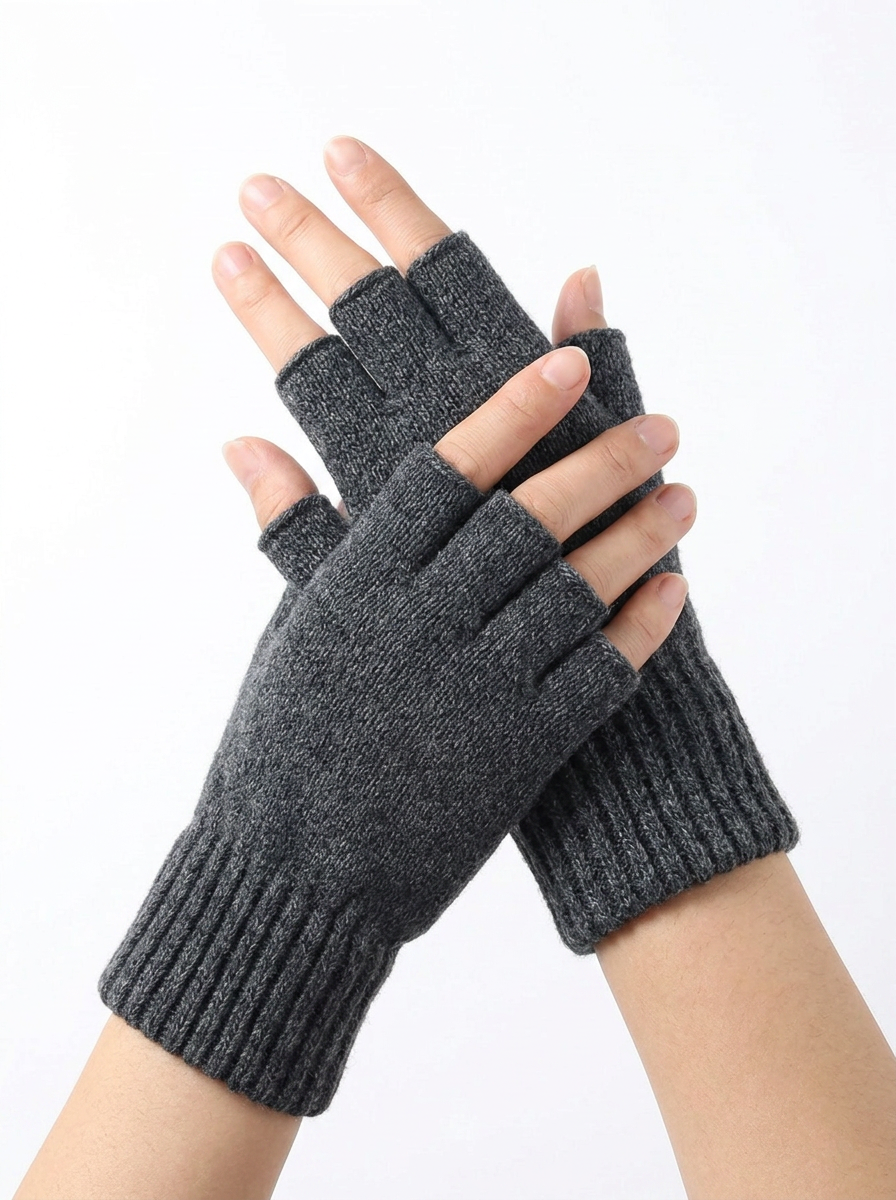 Gemma | Women's Knit Fingerless Gloves 