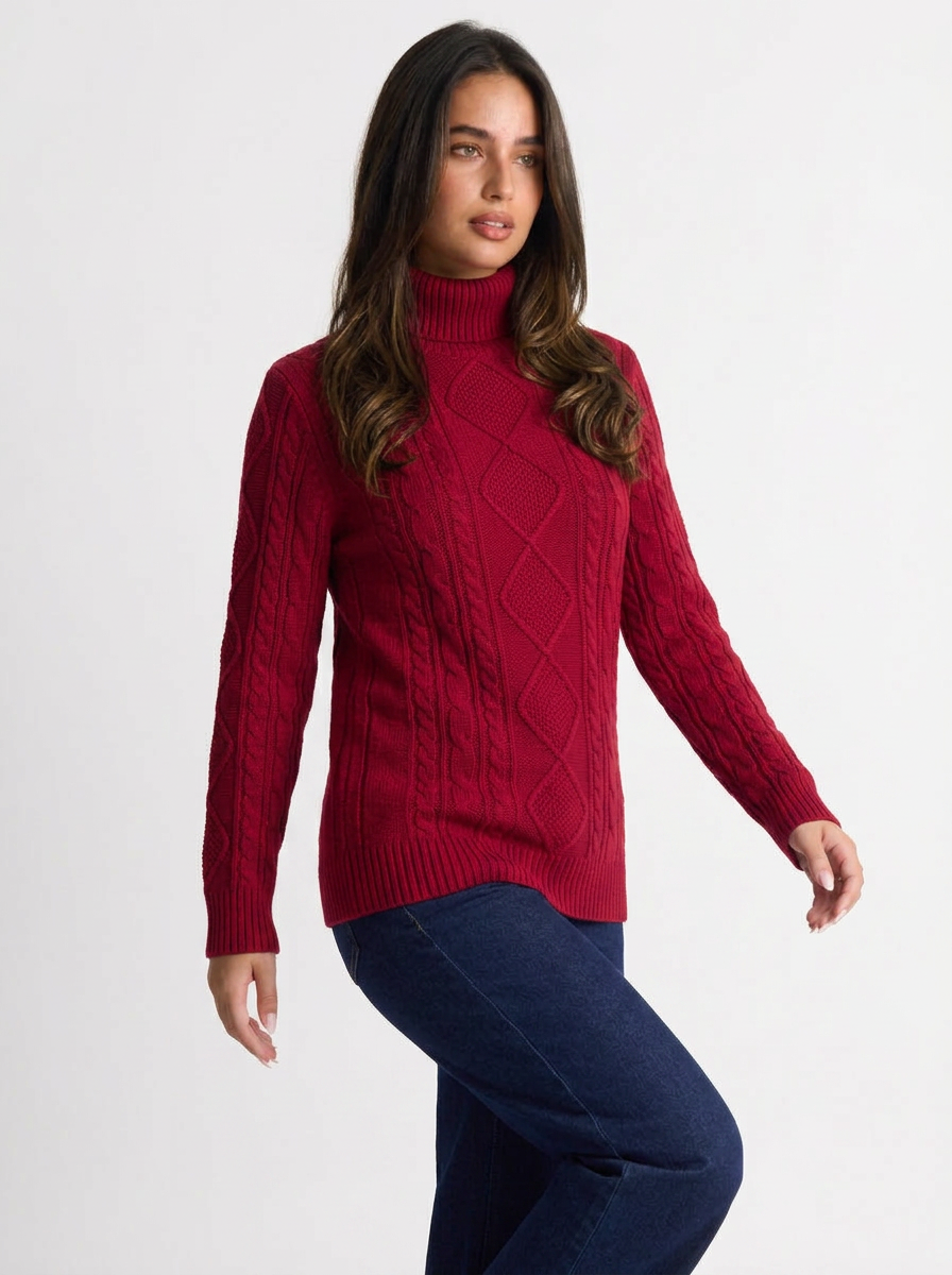 Gisselle | Women's Turtleneck Sweater Knit