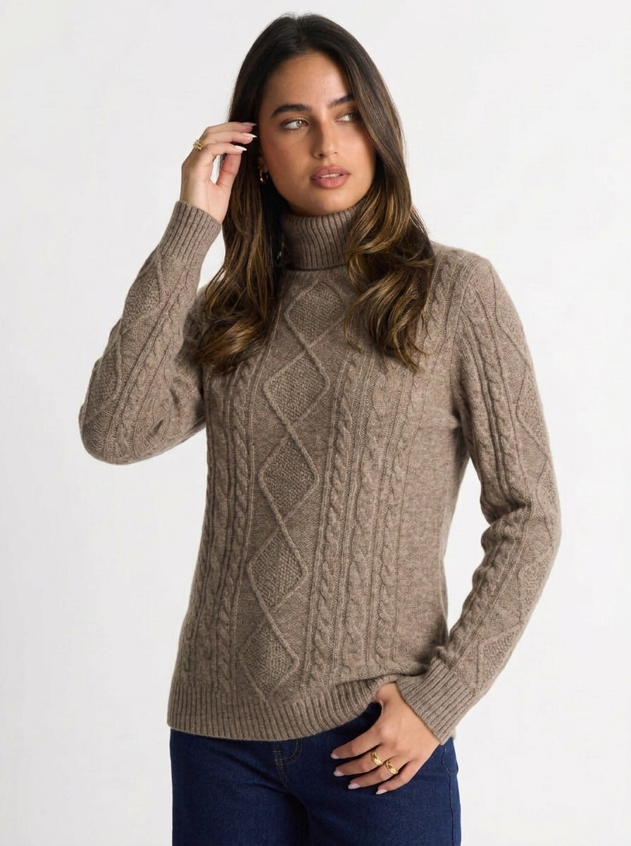 Gisselle | Women's Turtleneck Sweater Knit