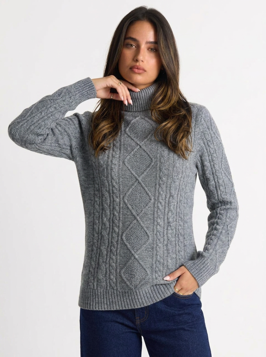 Gisselle | Women's Turtleneck Sweater Knit