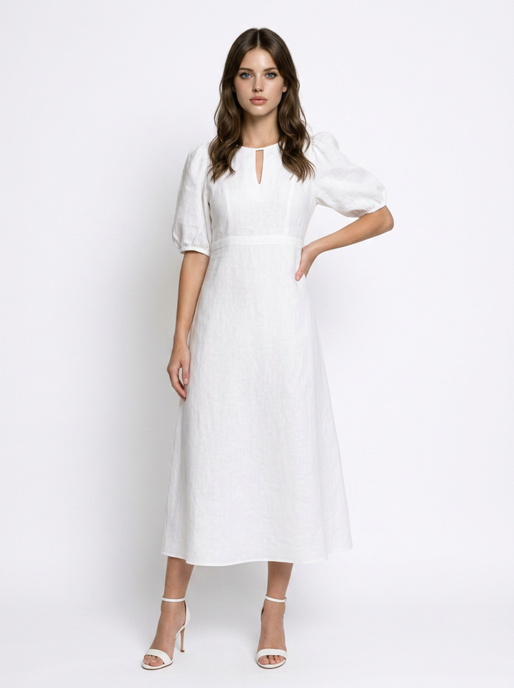 Grace | Puff Sleeve Midi Dress