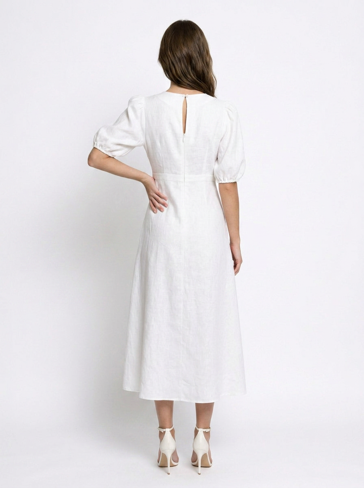 Grace | Puff Sleeve Midi Dress