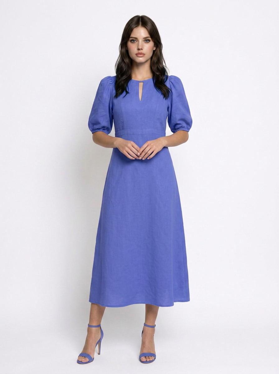 Grace | Puff Sleeve Midi Dress