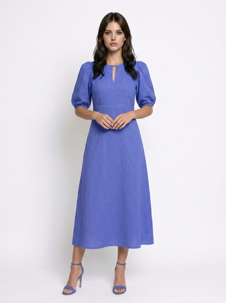 Grace | Puff Sleeve Midi Dress