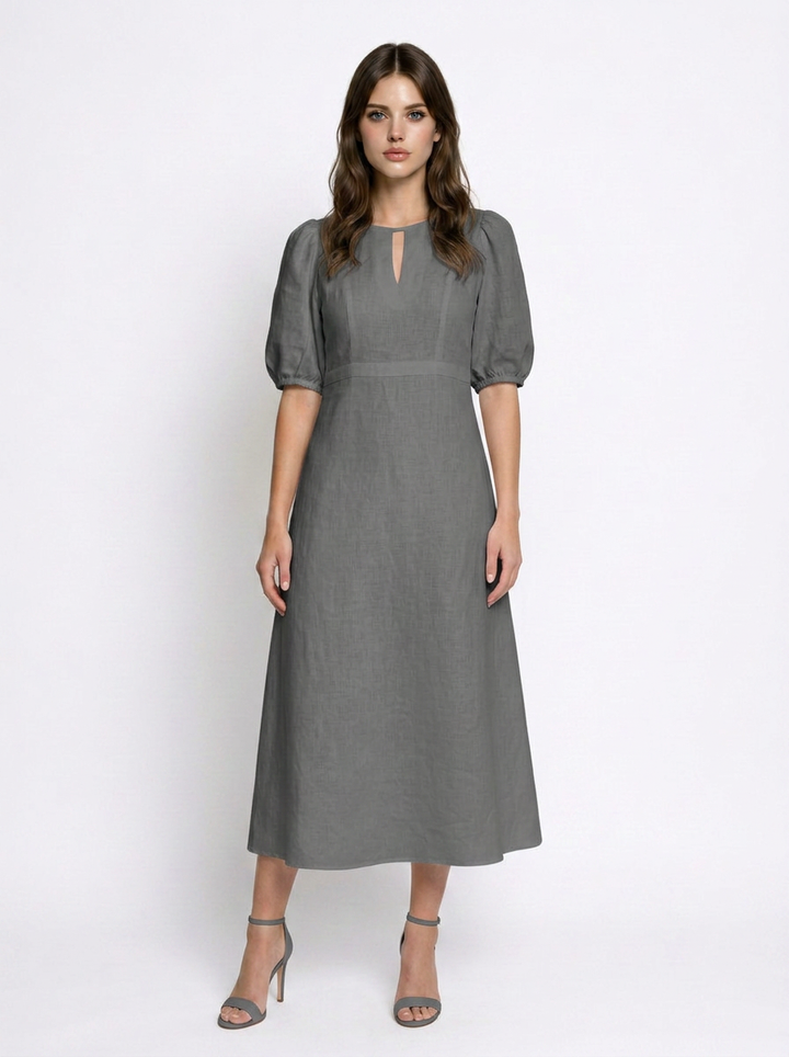 Grace | Puff Sleeve Midi Dress