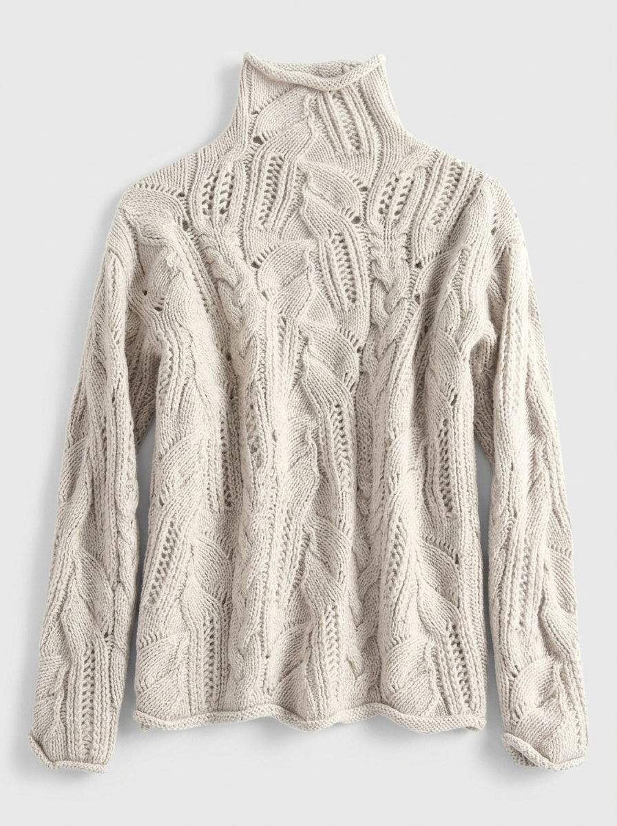 Grace | Women's Cable Knit Turtleneck Jumper