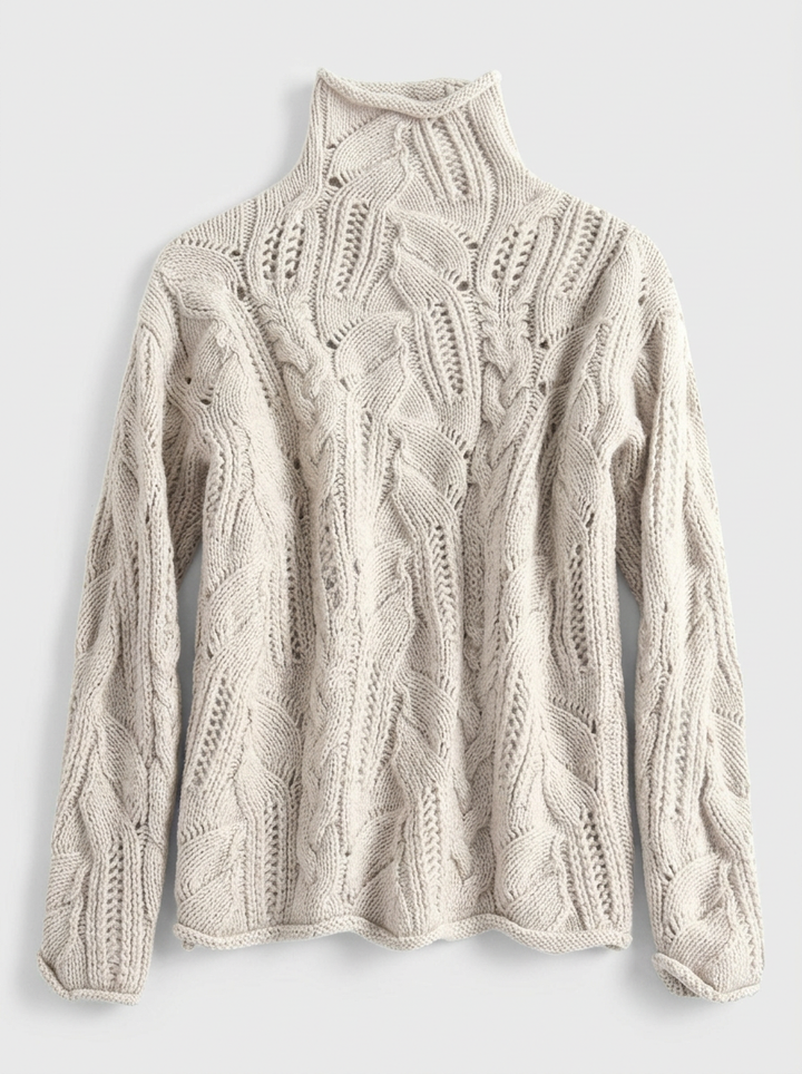 Grace | Women's Cable Knit Turtleneck Jumper