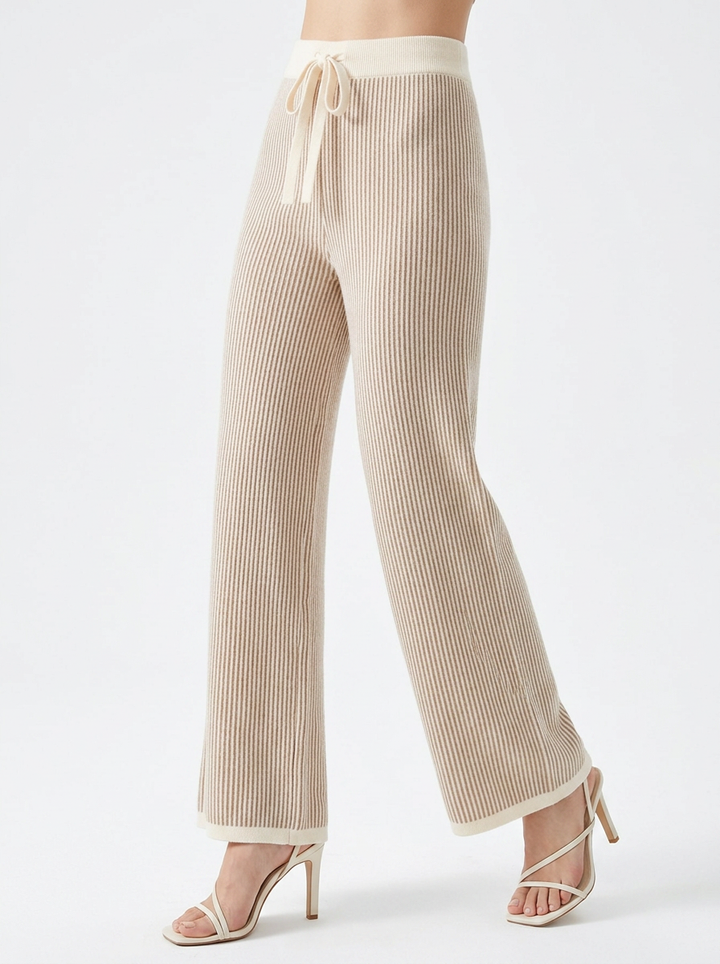 Grace | Women's Knit Pants Wide Leg Drawstring