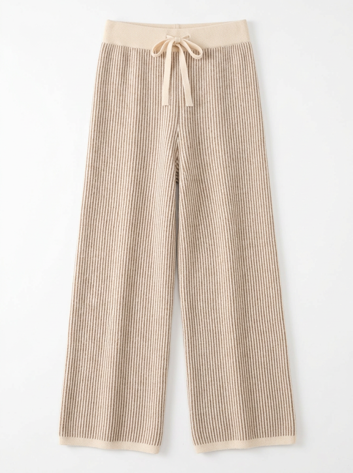 Grace | Women's Knit Pants Wide Leg Drawstring