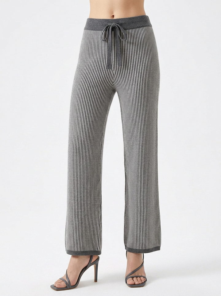 Grace | Women's Knit Pants Wide Leg Drawstring