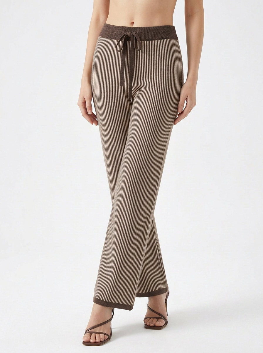 Grace | Women's Knit Pants Wide Leg Drawstring