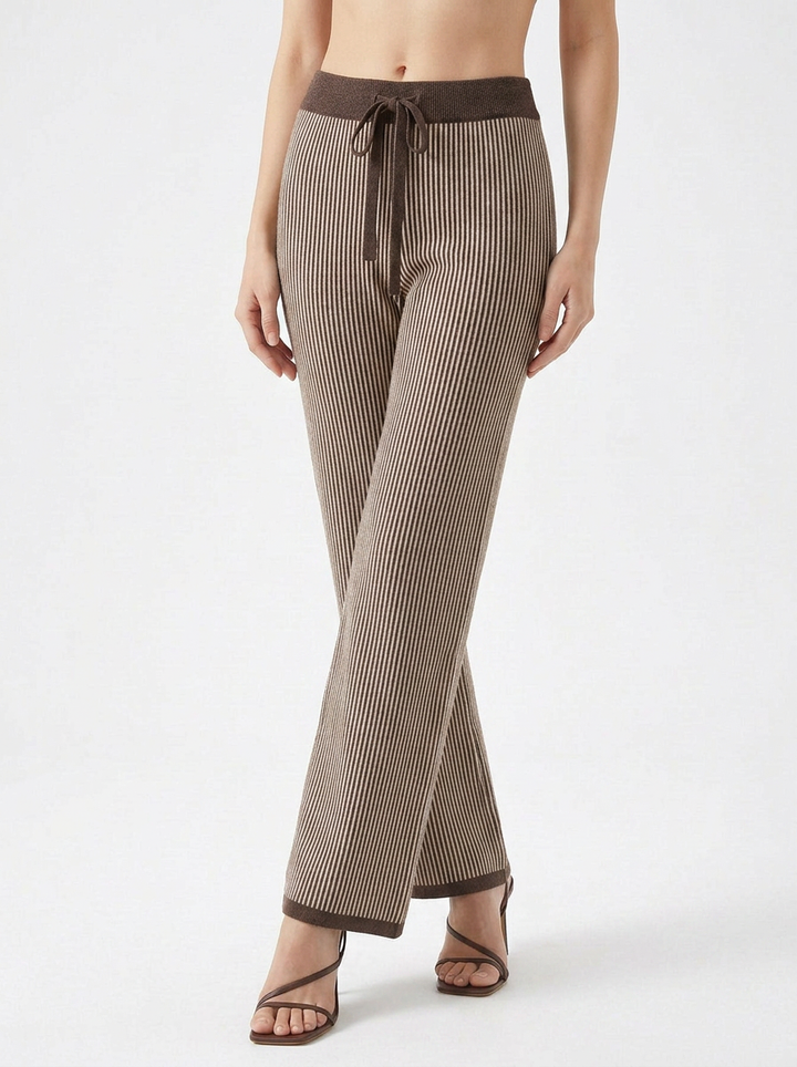 Grace | Women's Knit Pants Wide Leg Drawstring