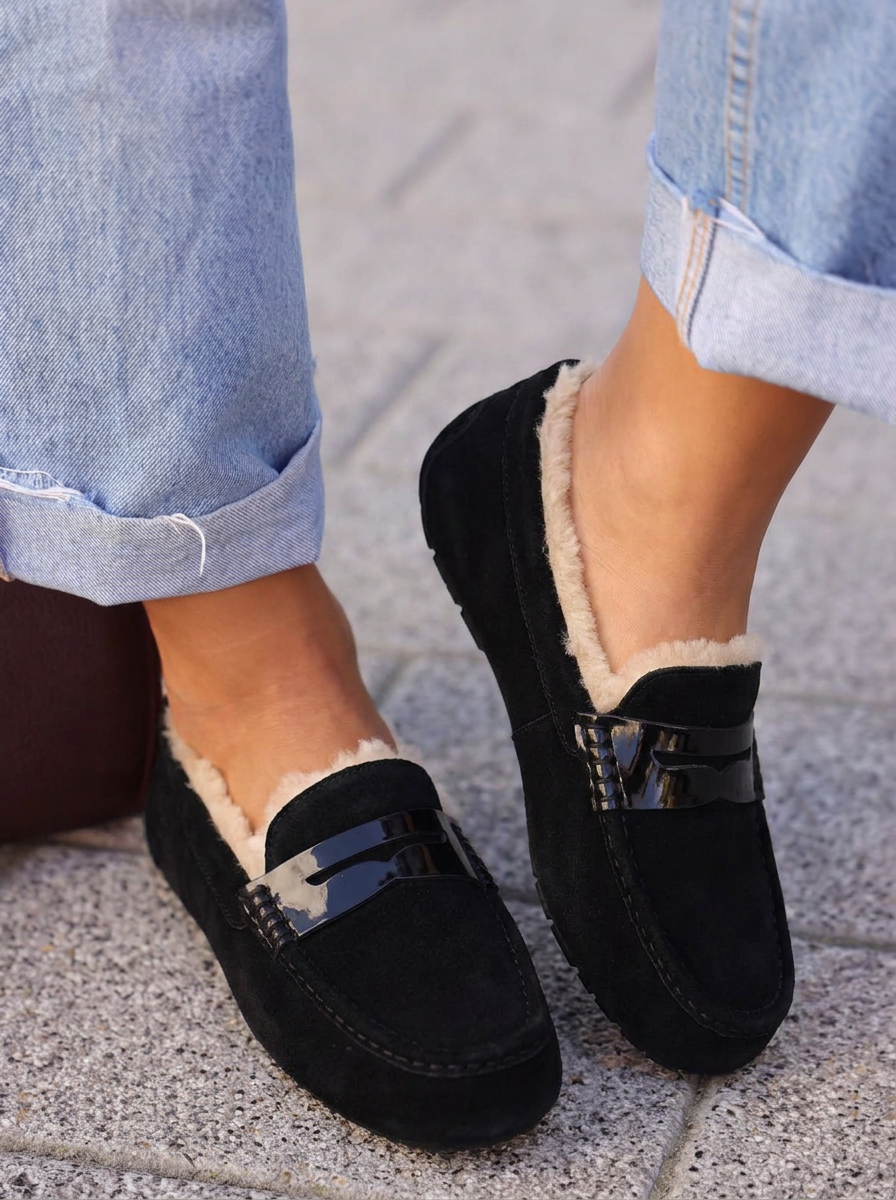 Grace | Women's Penny Loafers with Fluffy Lining