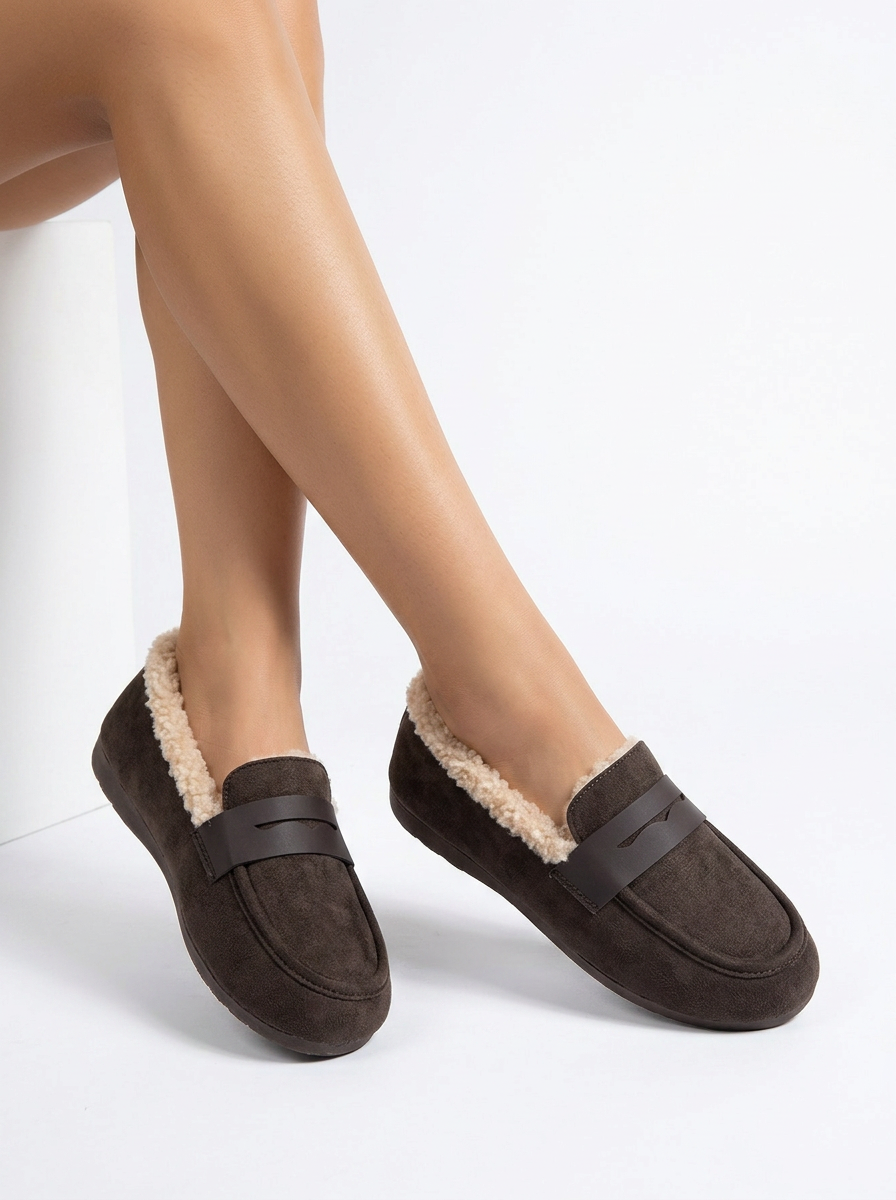 Grace | Women's Penny Loafers with Fluffy Lining