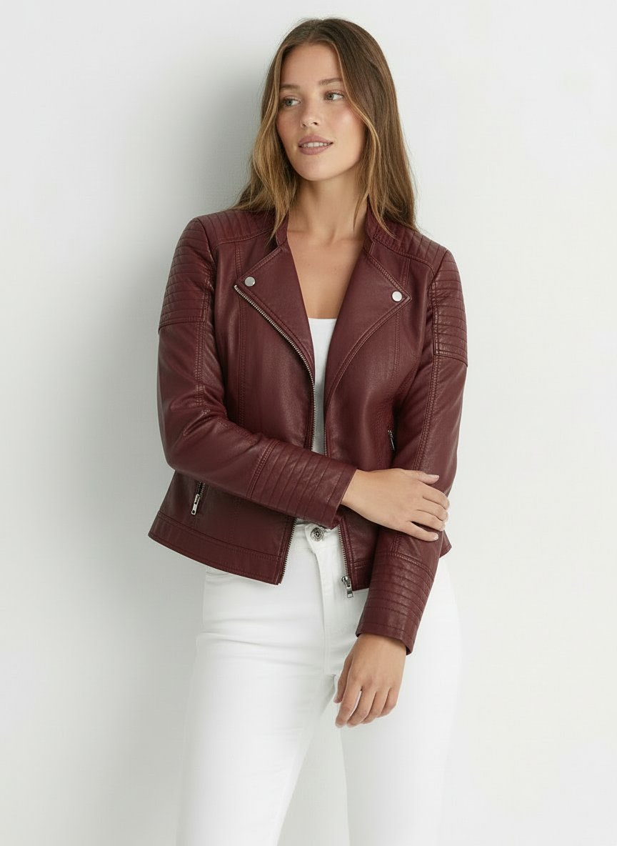 Harper | Women's Leather Jacket Crop 2