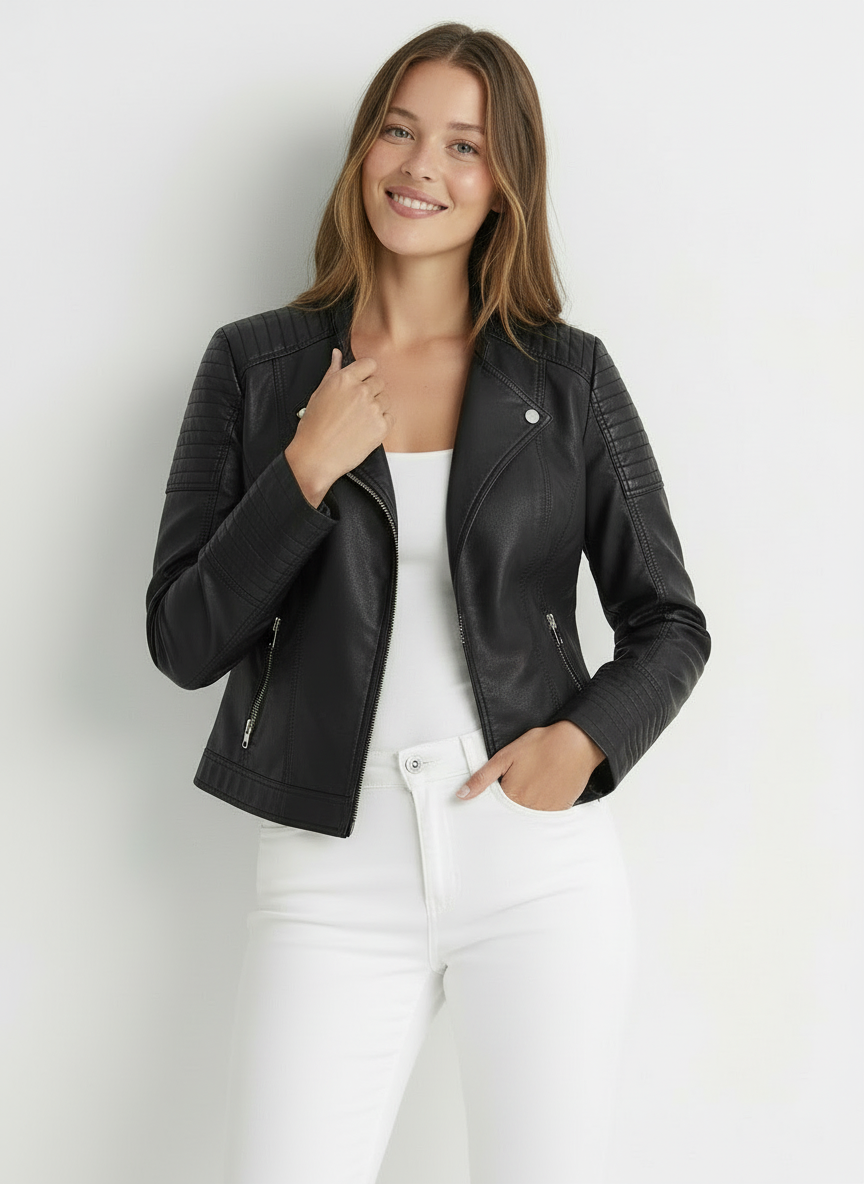 Harper | Women's Leather Jacket Crop 6