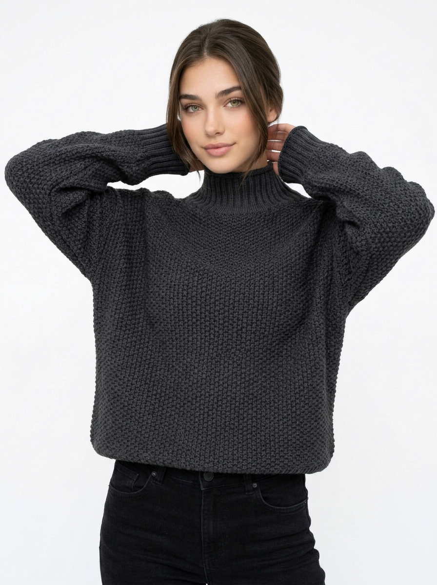 Hazel | Women's Chunky Knit Turtleneck Jumper