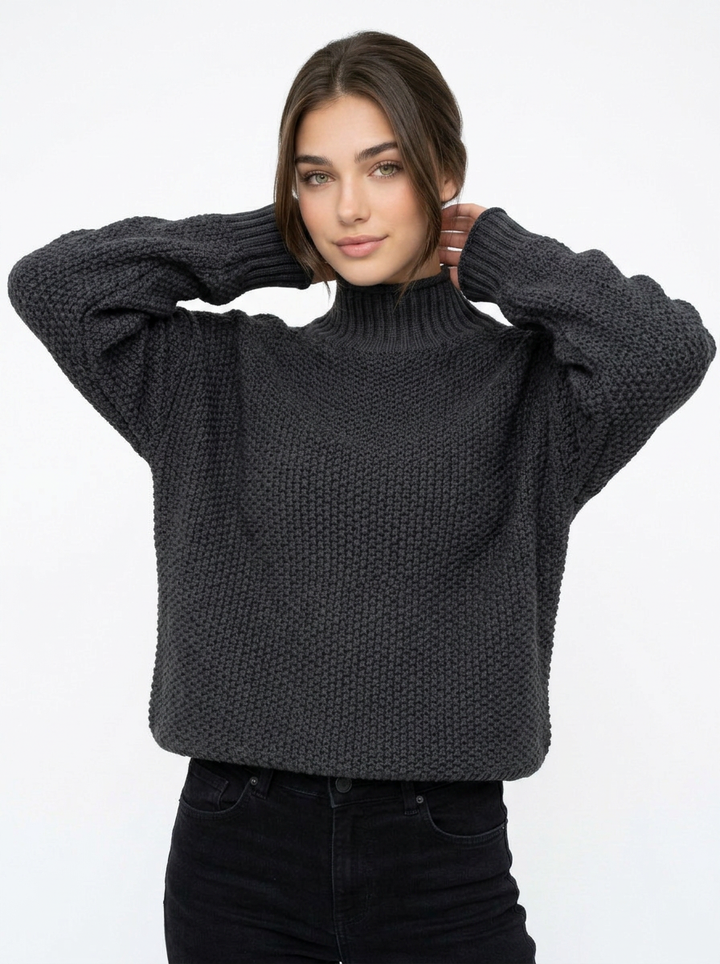 Hazel | Women's Chunky Knit Turtleneck Jumper