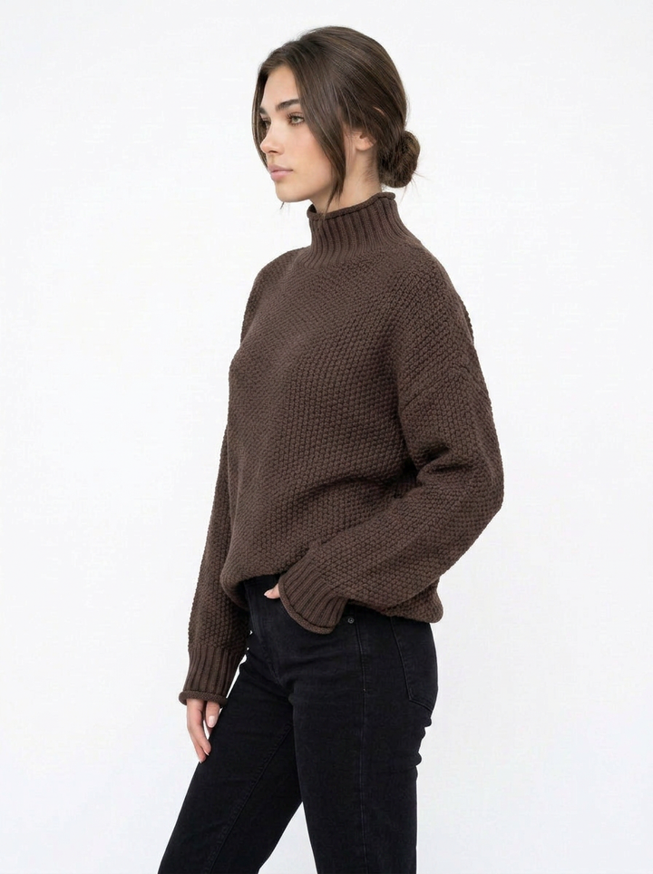 Hazel | Women's Chunky Knit Turtleneck Jumper