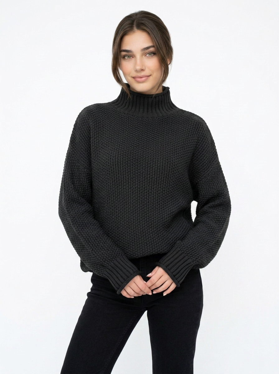 Hazel | Women's Chunky Knit Turtleneck Jumper