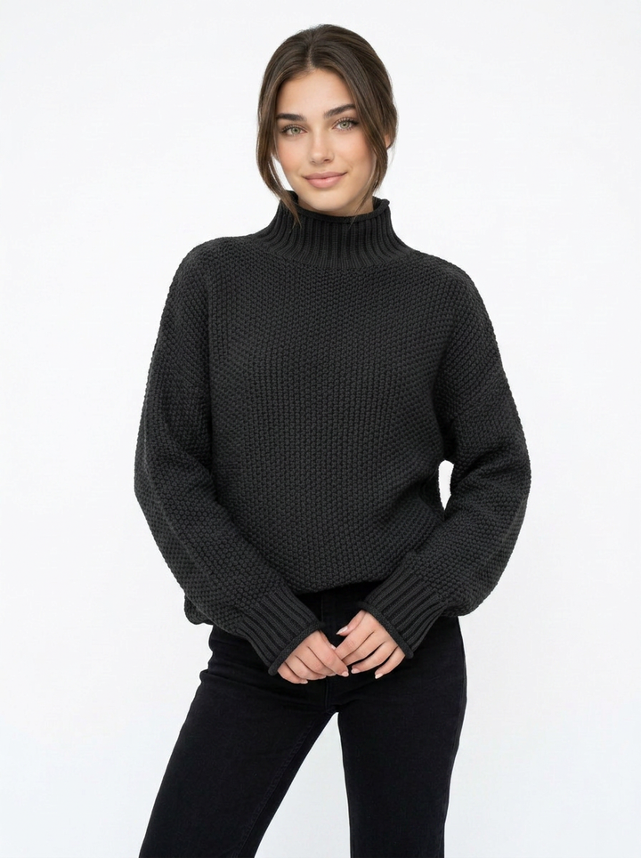 Hazel | Women's Chunky Knit Turtleneck Jumper