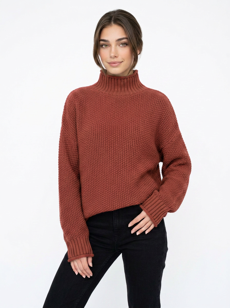 Hazel | Women's Chunky Knit Turtleneck Jumper