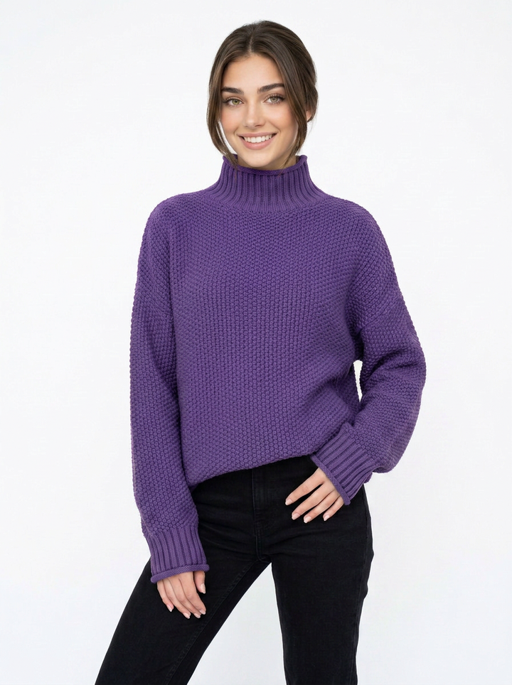 Hazel | Women's Chunky Knit Turtleneck Jumper