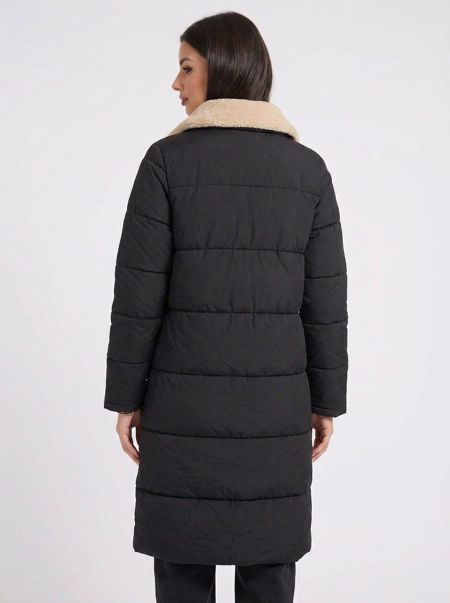 Hazel | Women's Puffer Jacket Long with Hooded Collar