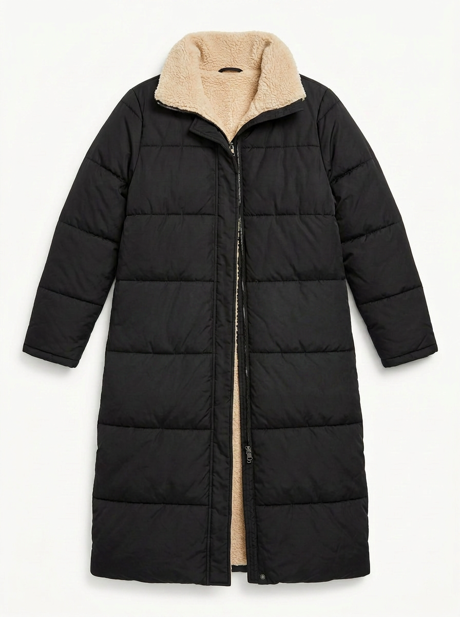 Hazel | Women's Puffer Jacket Long with Hooded Collar