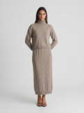 Hazel | Women's Turtleneck Knit Midi Dress