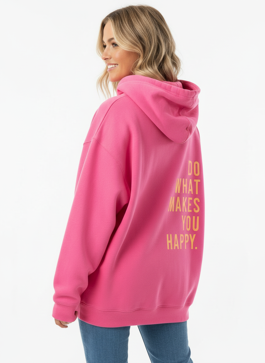 Holly | Women's Oversized Slogan Print Pullover Hoodie