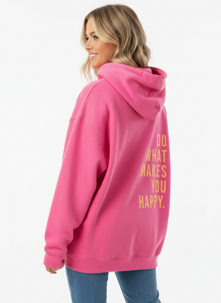 Holly | Women's Oversized Slogan Print Pullover Hoodie